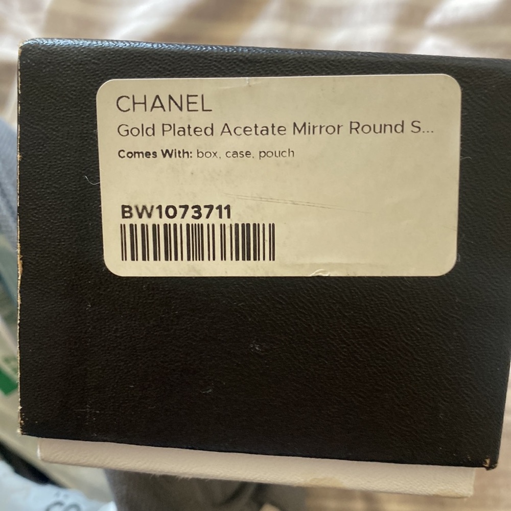 Authentic Chanel Gold Plater Acetate Round Sunglasses - Picture 9 of 9